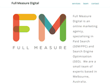 Tablet Screenshot of fullmeasuredigital.com